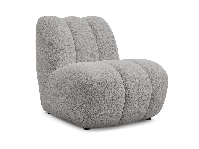 Sessel BOBOCHIC JANISSAIRE Boucle-Stoff hellgrau