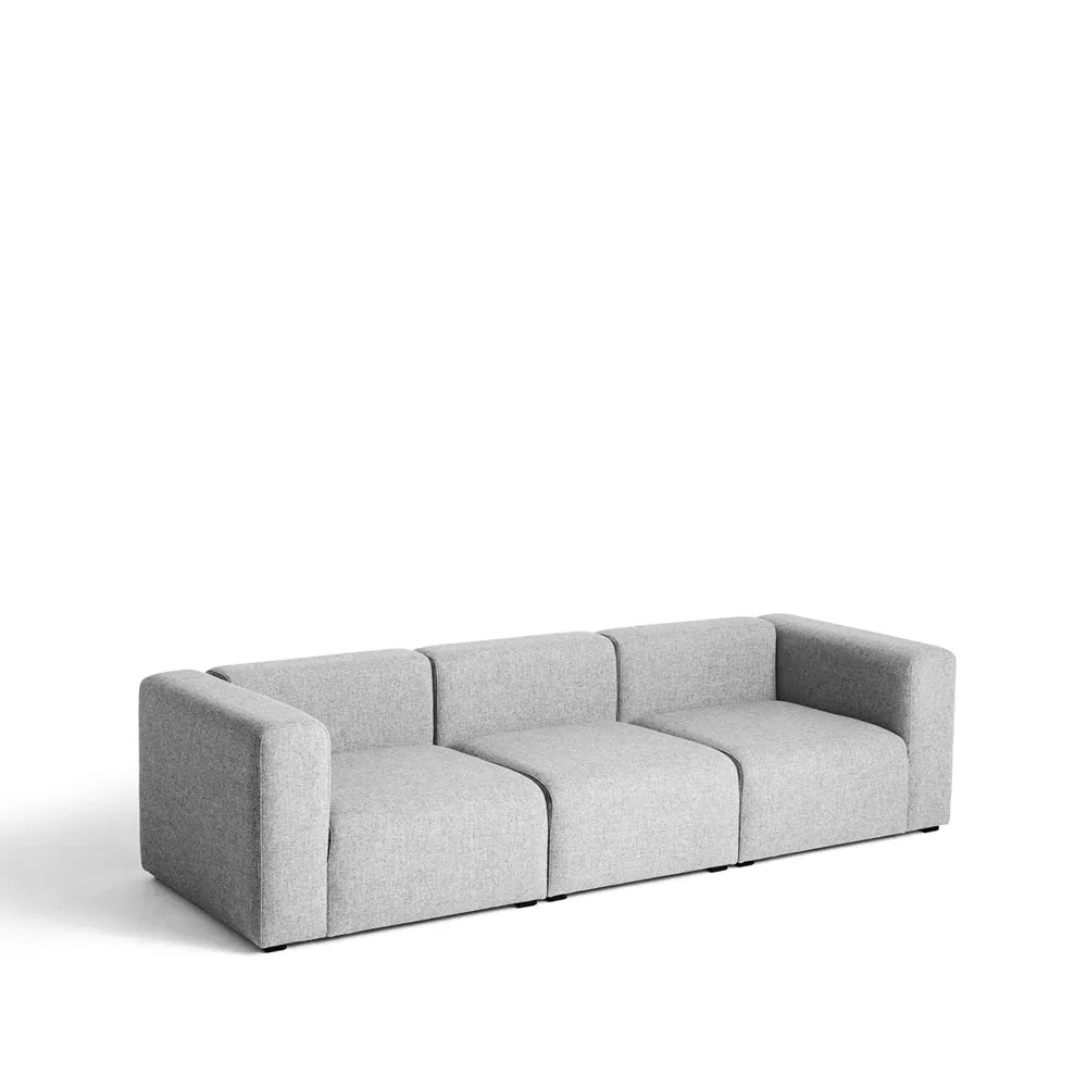 HAY Mags 3-Sitzer Sofa tyg Hallingdal 130 light grey