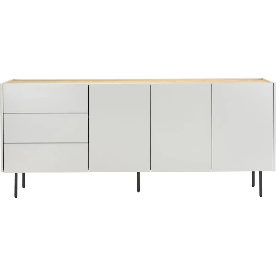MyDeal Sideboard Mirabelle hellgrau MDF 40 cm 78.5 cm