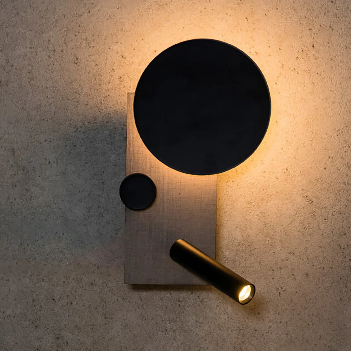 Klee LED-Wandleuchte, grau, linke Variante, 2-flg. - Faro FARO BARCELONA - Wohnzimmer - Modern - Metall - Einflammig