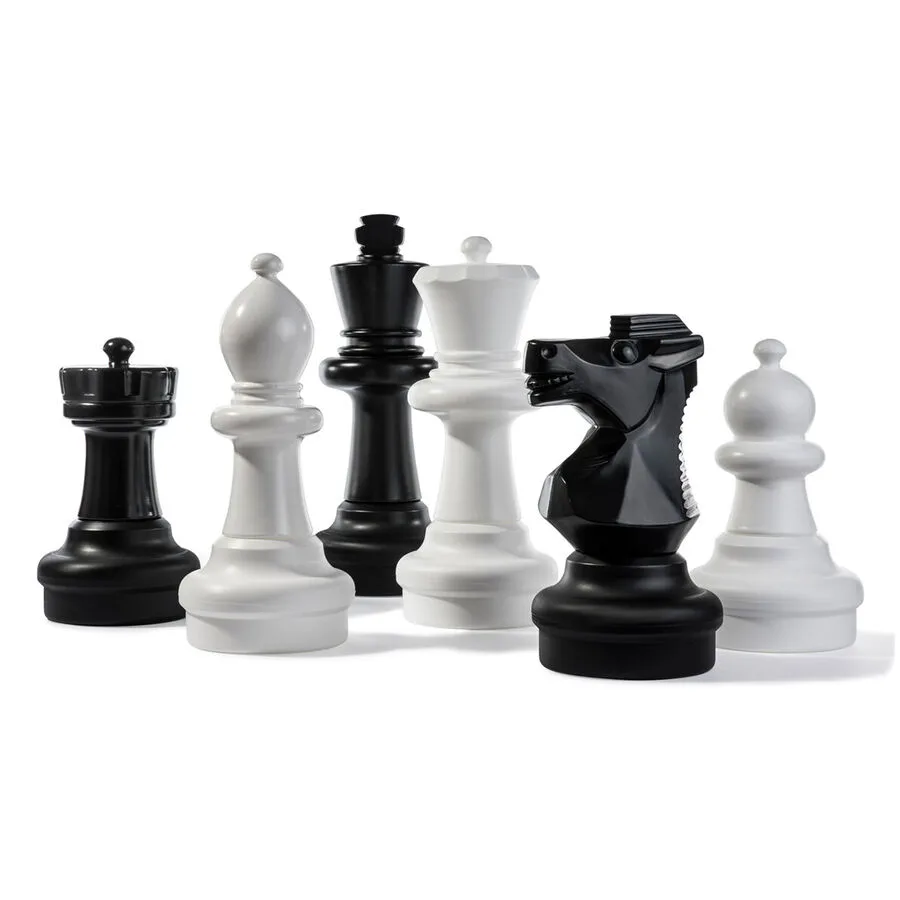 Grosse Schachfiguren Rolly Toys Schwarz/Weiss Kunststoff
