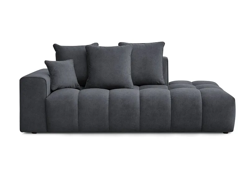 3er Sofa BOBOCHIC MONT-BLANC Samt dunkelgrau