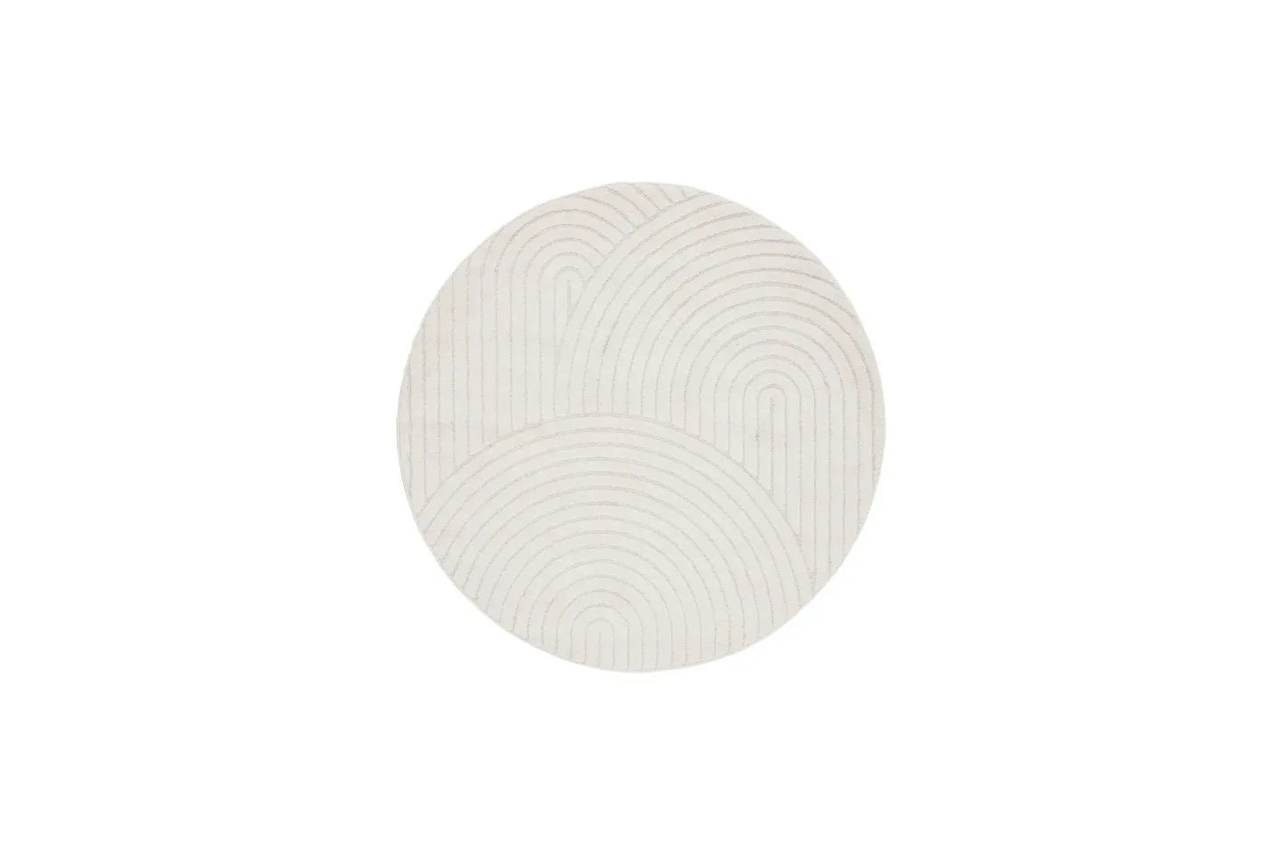 Genova Zen Wiltonmatta 160 cm Rund - Vit