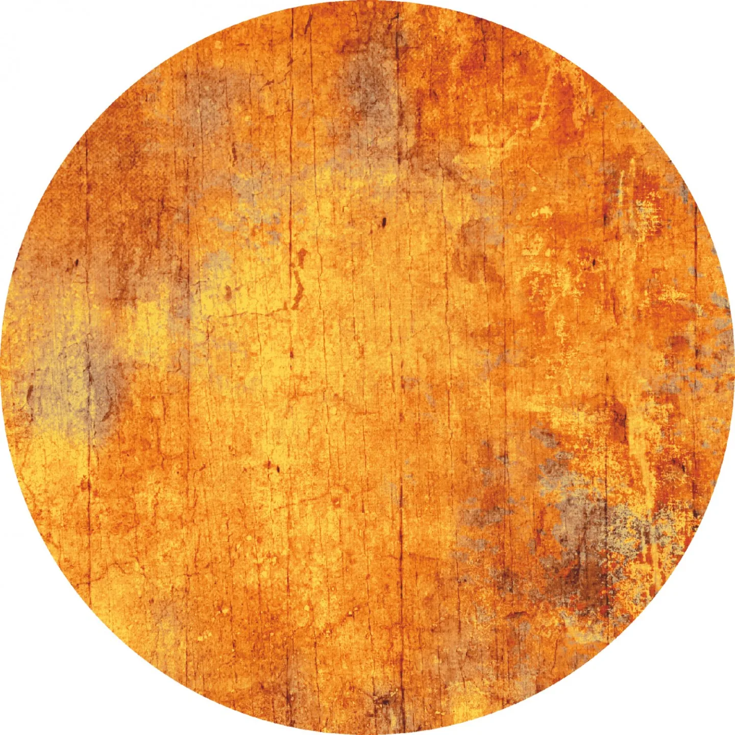 Rundt teppe - Cesano (oransje) (Størrelse: Ø 240 cm)
