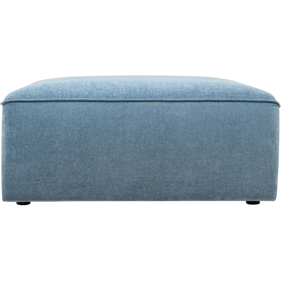 Hocker Melon blau Polyester Stoff H 44 B 98 cm