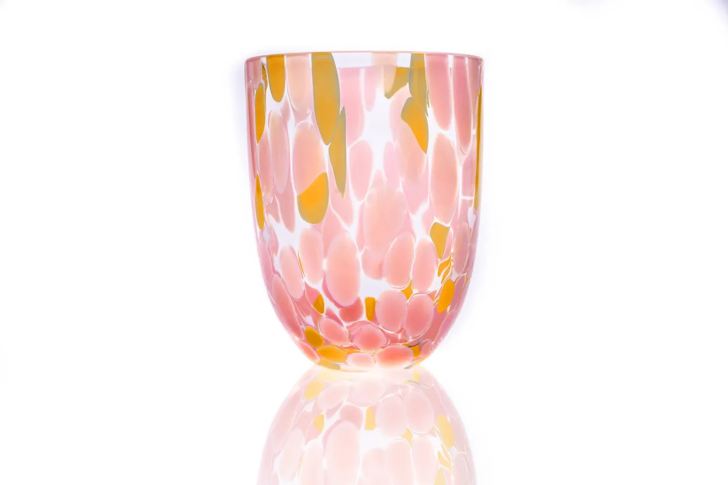 Anna Von Lipa Big Confetti Trinkglas 25 cl Rosa - gelb