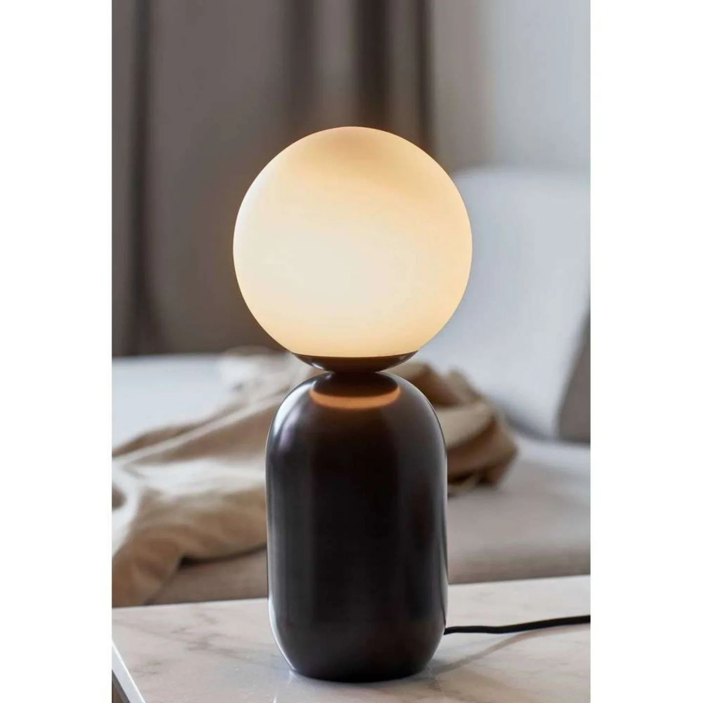 Notti Tischleuchte Black/Mokka - Nordlux - Wohnzimmer - Metall
