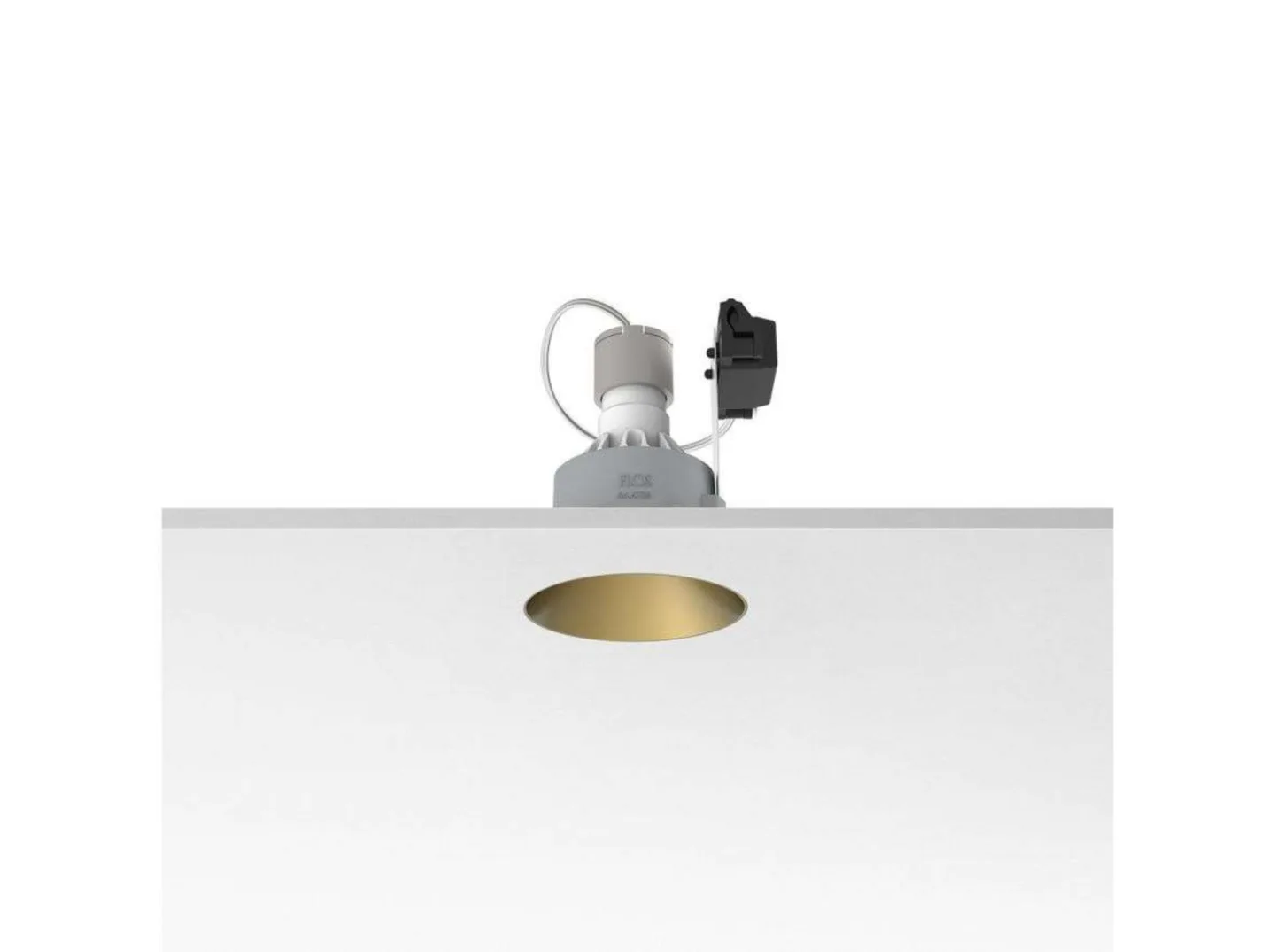 Kap 80 Fixed Round Einbauspots Gold - Flos - Wohnzimmer - Aluminium