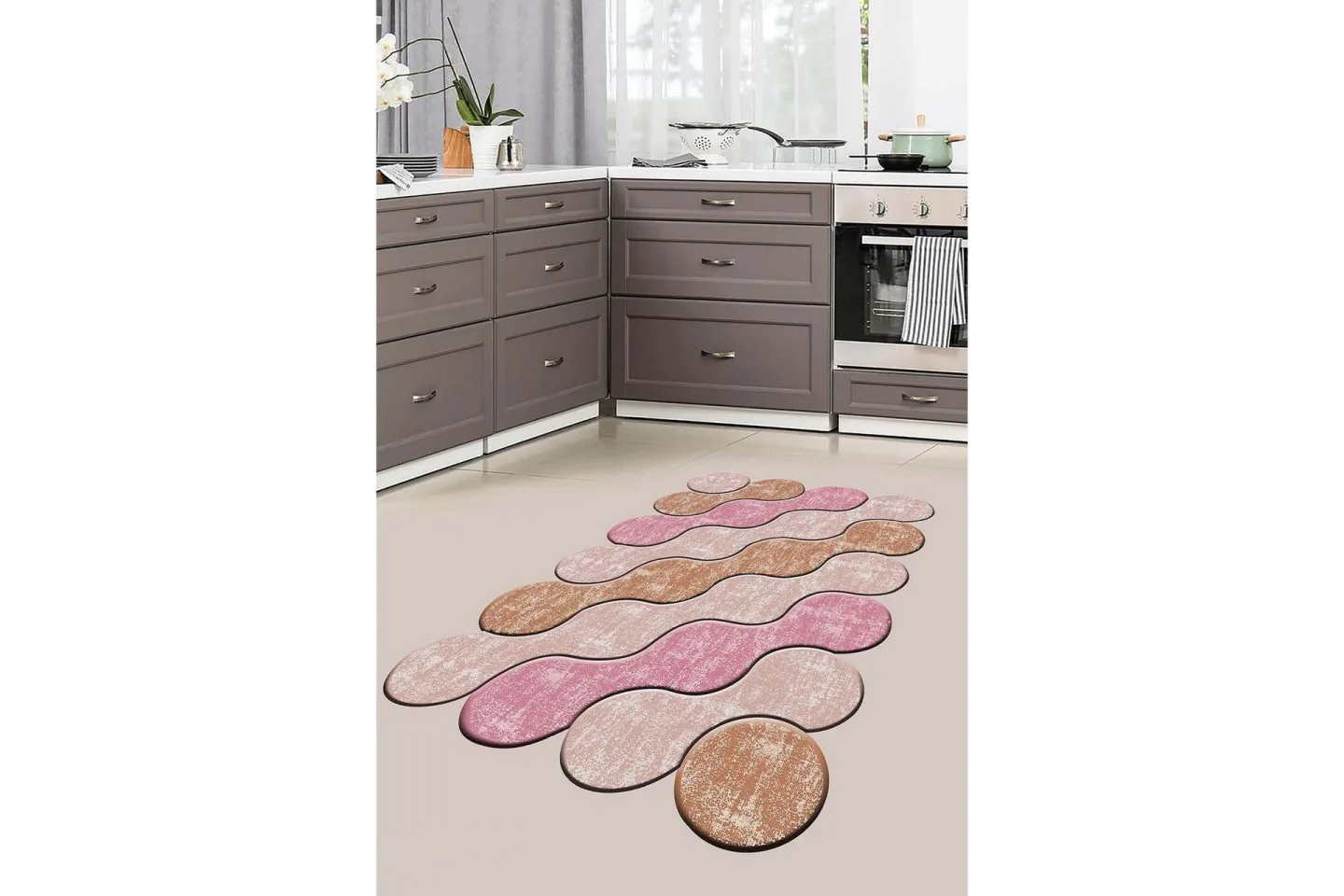 Nobuzane Wiltonmatta 60x100 cm Rektangulär - Rosa