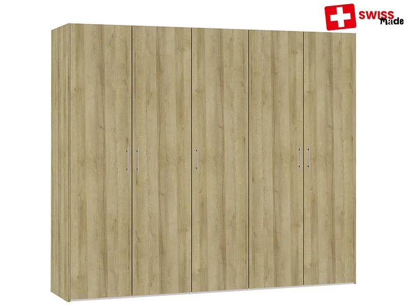 Drehtürenschrank SPIEZ eiche 5 Türen