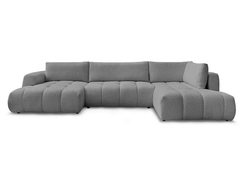 Wohnlandschaft BOBOCHIC FUJI Boucle-Stoff dunkelgrau