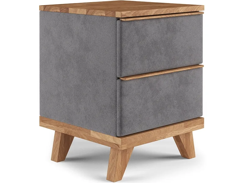 Nachttisch SWISS HOME STYLE ONYX 43x45x57cm dunkelgrau massives holz
