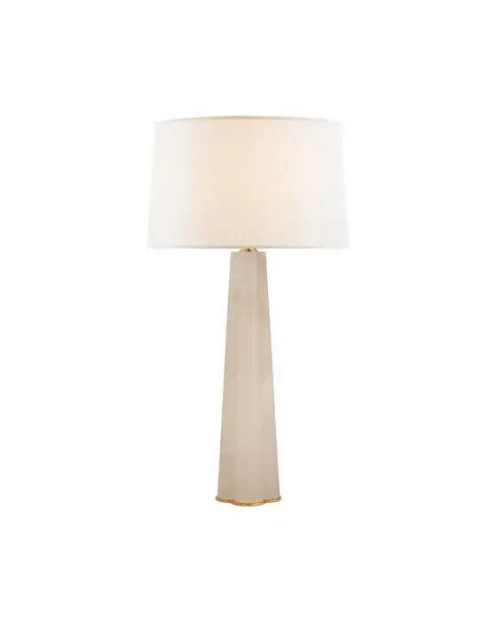 Adeline Large Quatrefoil Table Lamp Alabaster