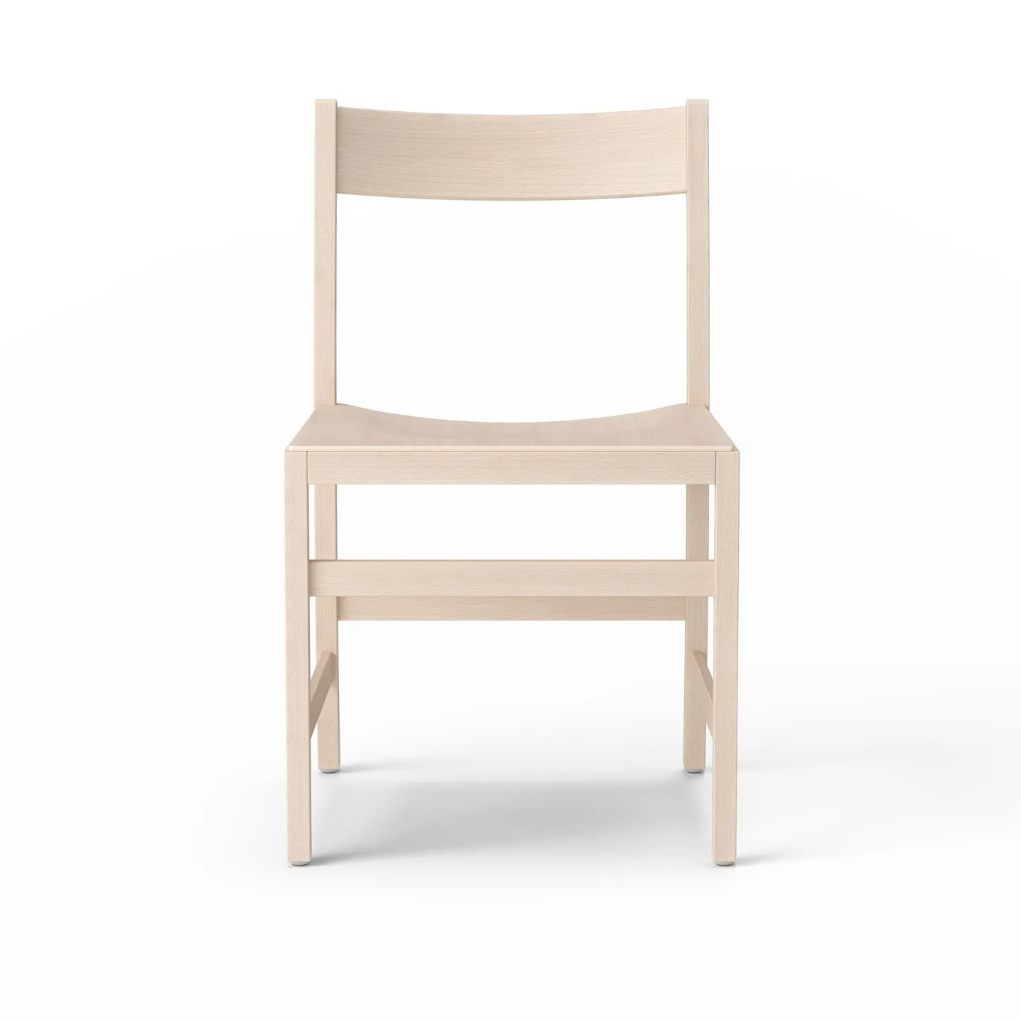 Massproductions - Waiter XL Chair, White Oiled Beech, Utan klädsel - Matstolar - Chris Martin - Vit - Trä