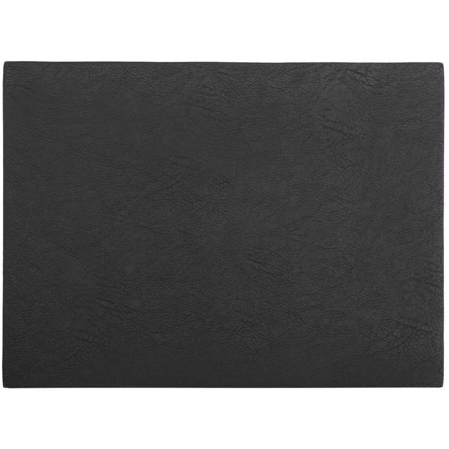 ZICZAC Tischset Troja Schwarz Kunstleder 33 x 45 cm
