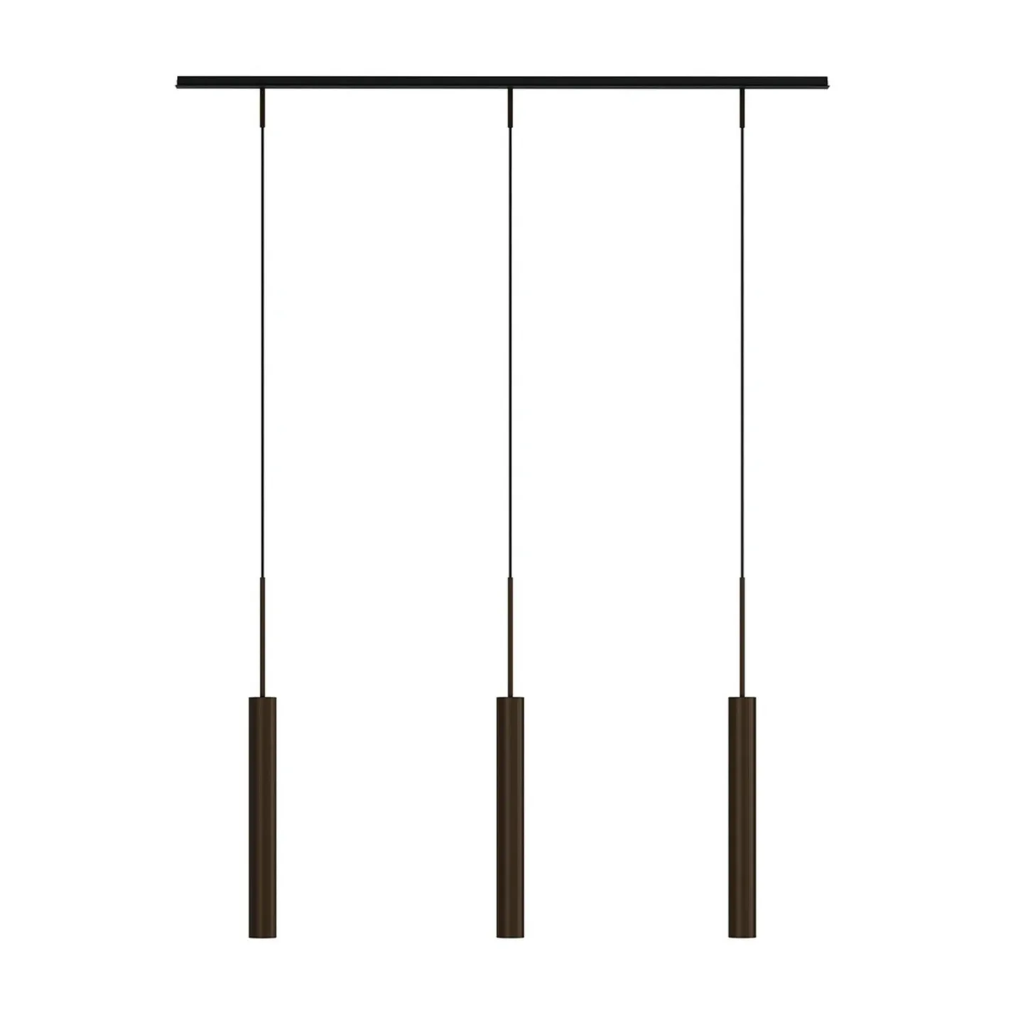 Tubulaire Rail hengelampe 3 lyskilder bronse aluminium, Audo Copenhagen - Spisestue - Design - Sylinder