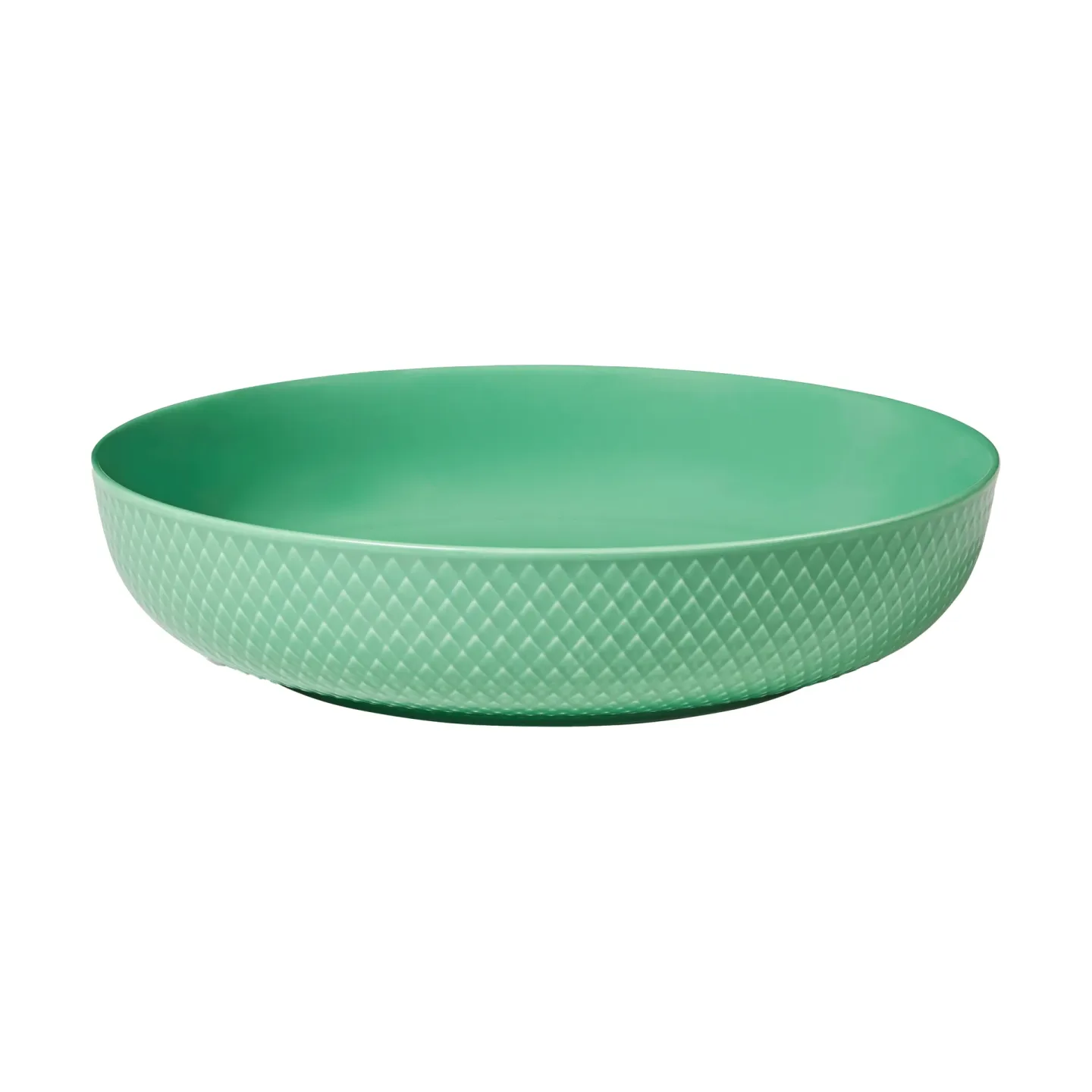 Lyngby Porcelæn Rhombe Servierschale Ø28 cm Grün