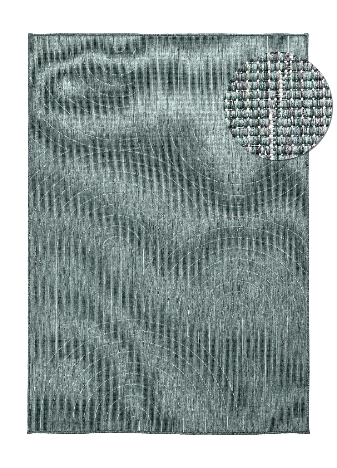 Innendørs/Utendørs tepper - Hayden (grønn) (Størrelse: 80 x 150 cm)