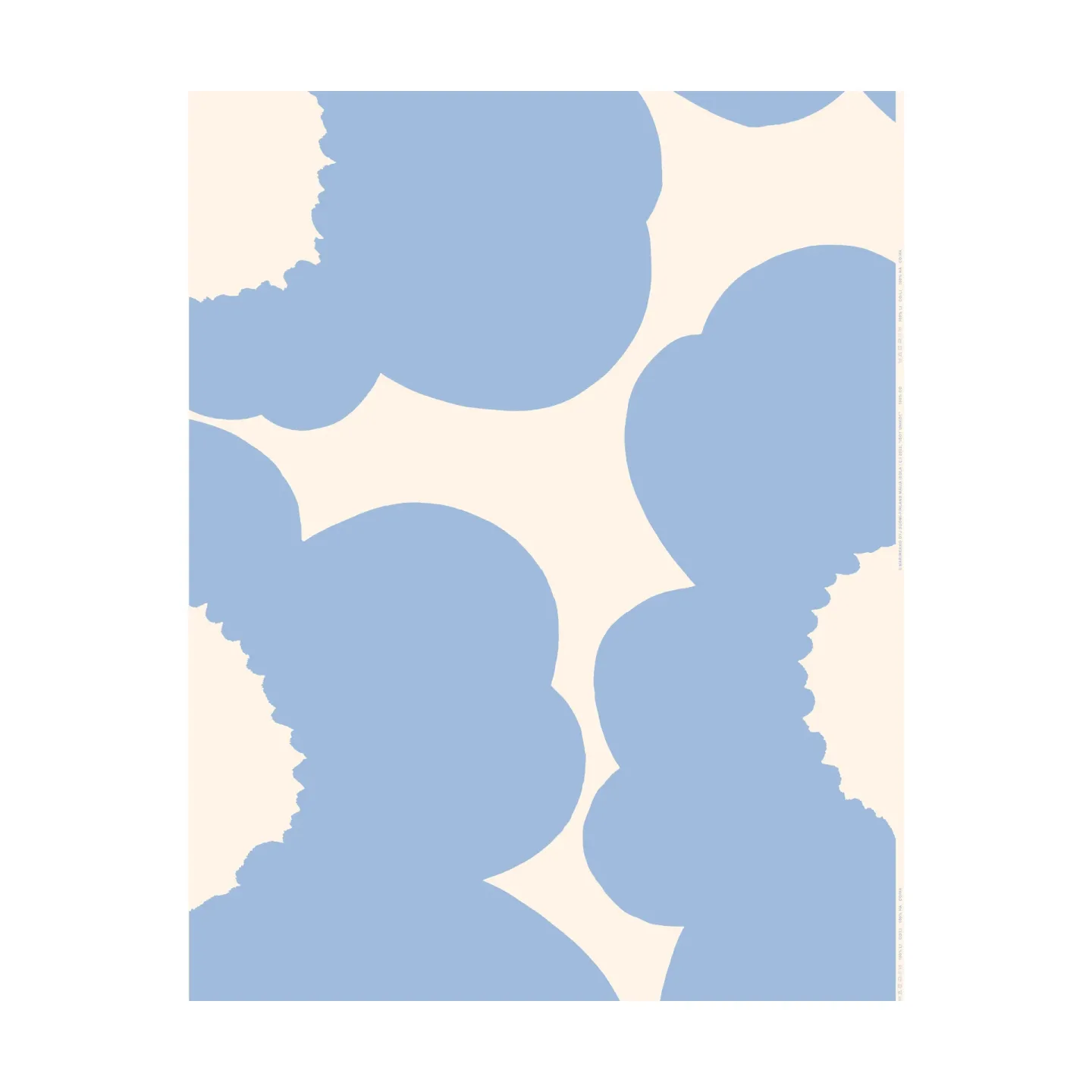 Marimekko Unikko Stoff Light blue-bomullssatin