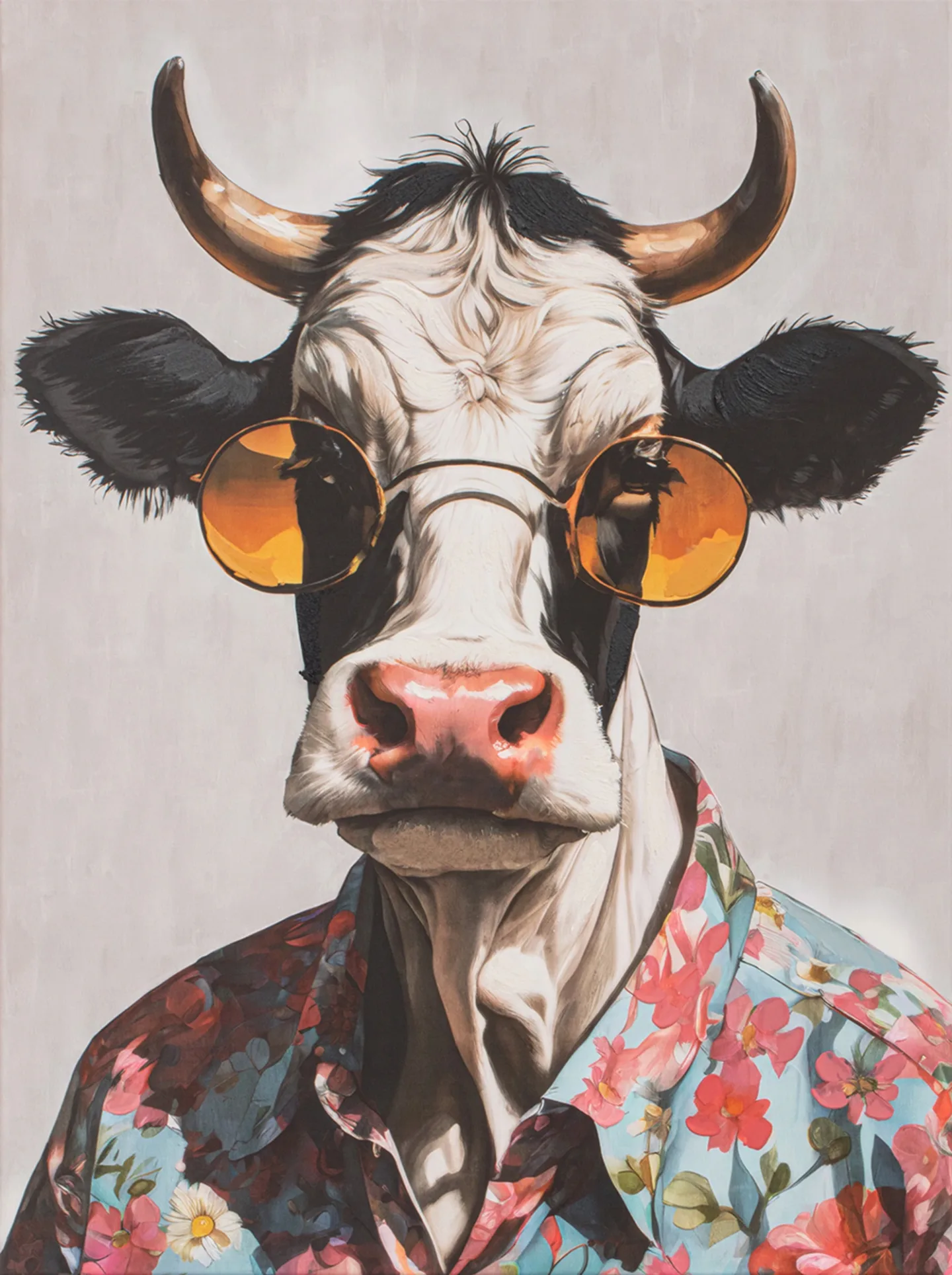 image LAND Gemälde Cow Spring Time | Schubiger Möbel