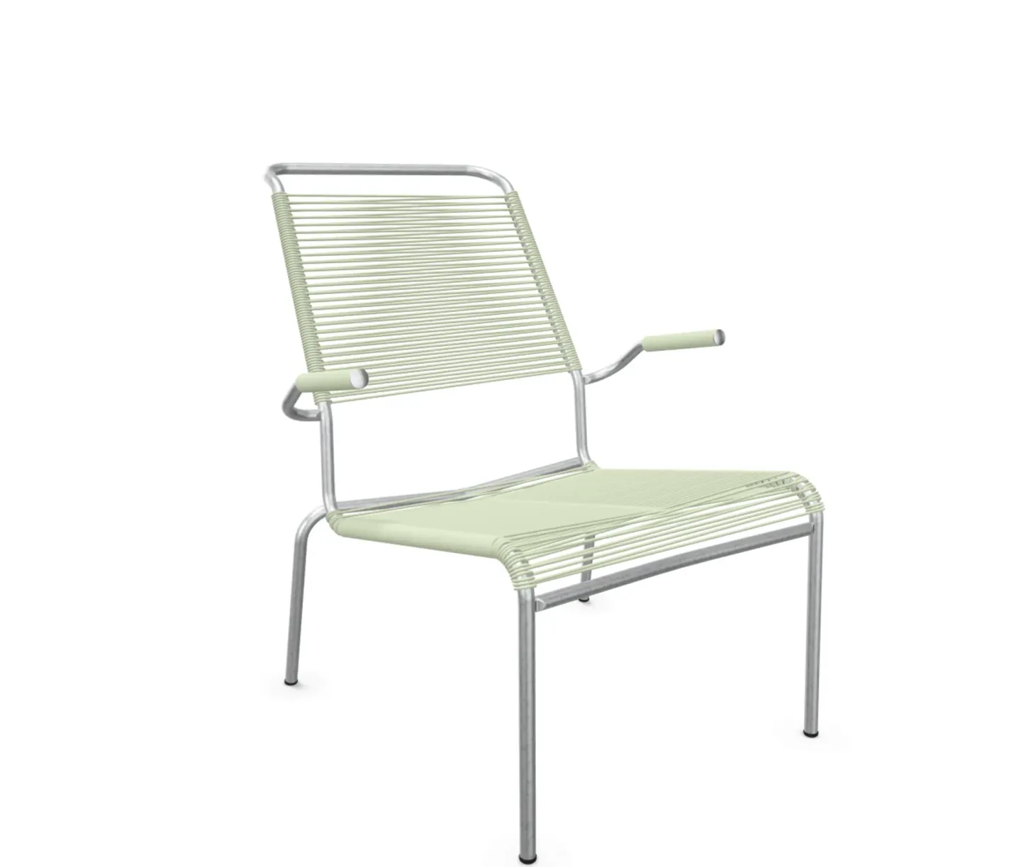 Schaffner Spaghetti-Lounger Säntis mit Lehne / Hochlehner Feuerverzinkt Grün | Schubiger Möbel