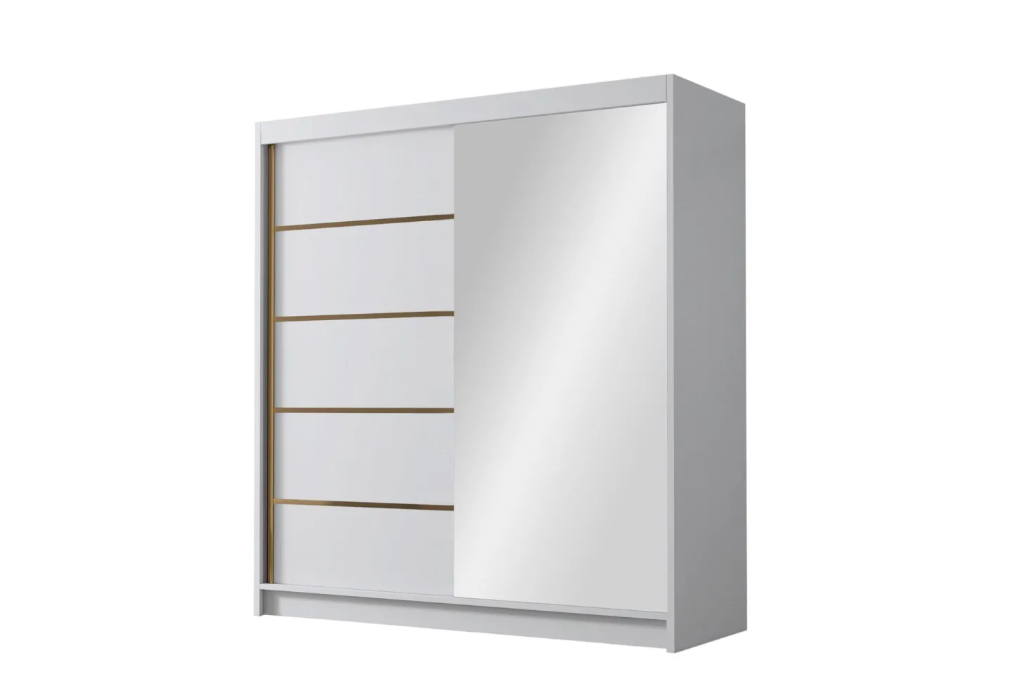 Chavez Garderob med Spegel 180x215 cm - Vit