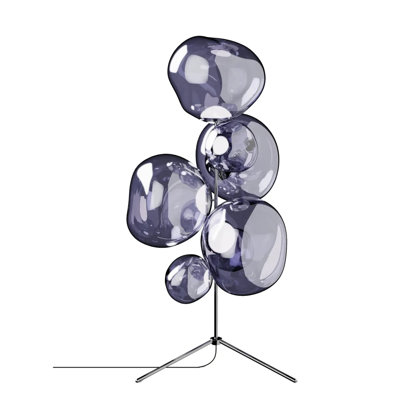 Tom Dixon Melt Chandelier golvlampa LED 175 cm Smoke