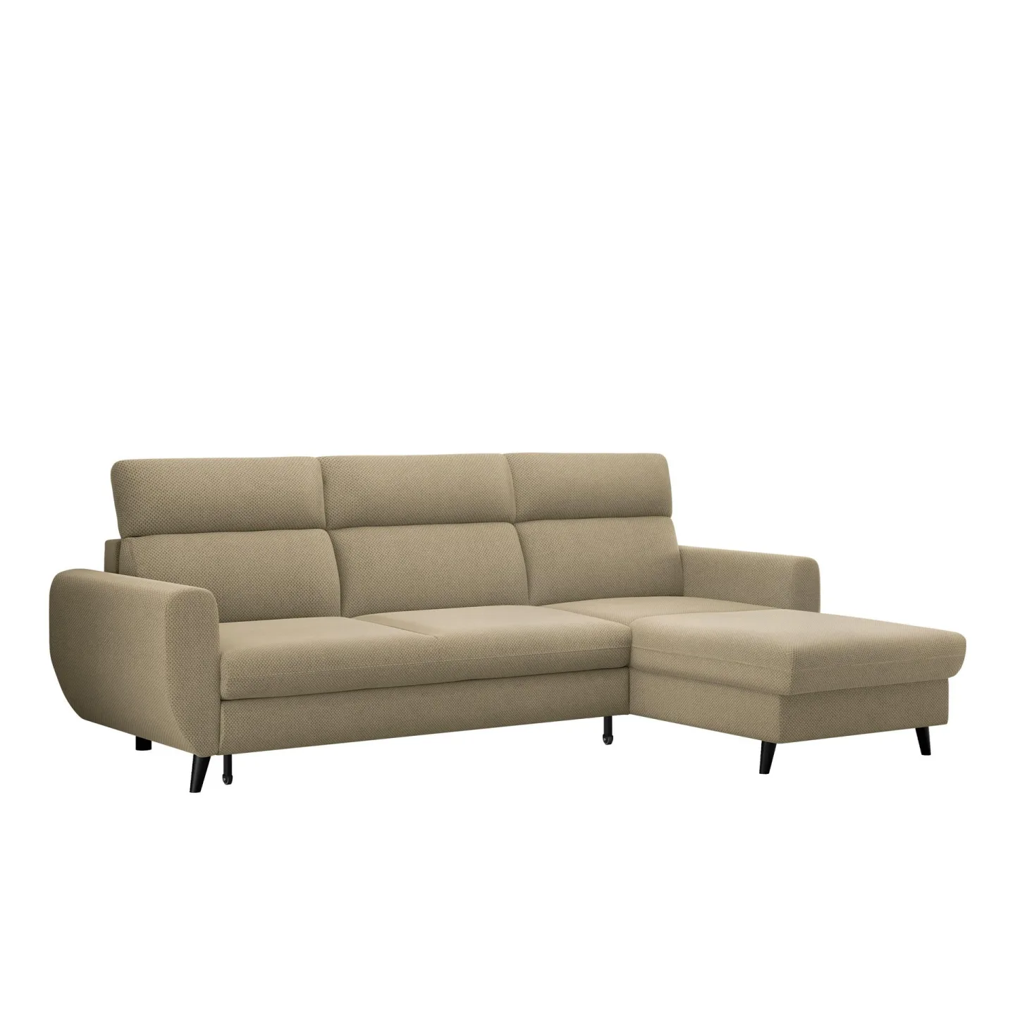 Vylon 3-sits Bäddsoffa med divan - Beige