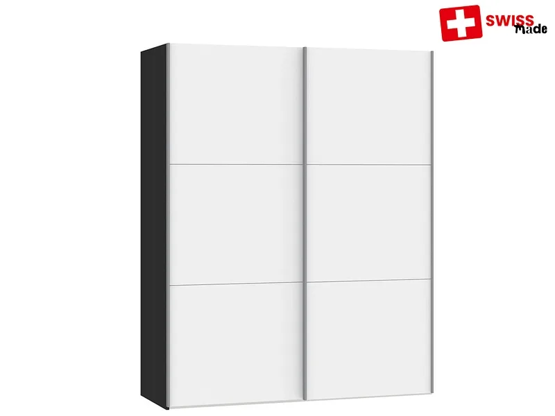 Schwebetürenschrank CHIASSO premiumweiss 2 Türen