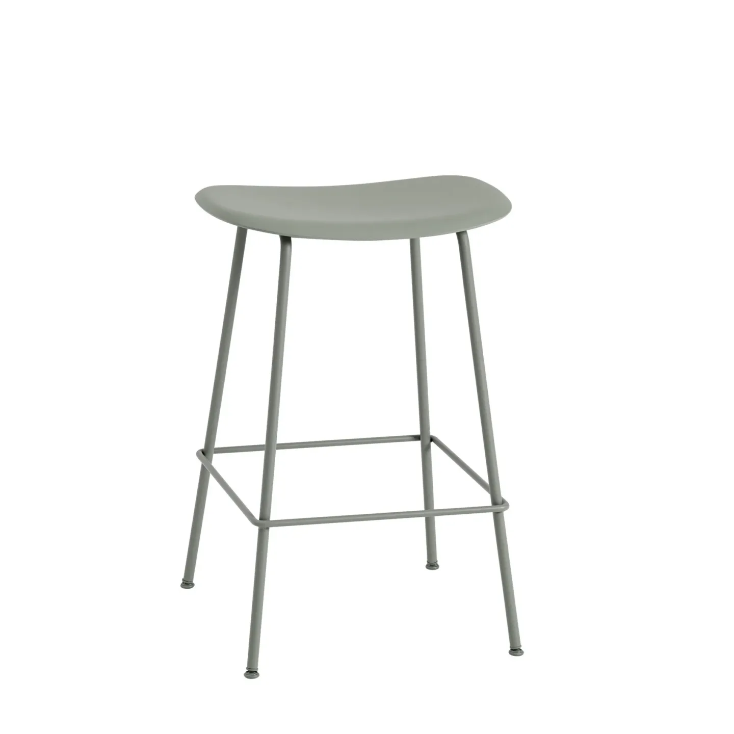Muuto Fiber counter stol 65 cm Dusty green-Green (plastic)