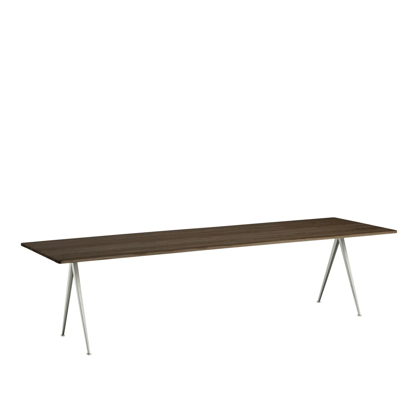 HAY - Pyramid Table 02 - Beige Base - Smoked Oak - 300x85 cm - Matbord - Friso Kramer,Wim Rietveld - Träfärgad - Metall/Trä