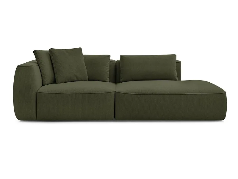 3er Sofa BOBOCHIC LEOPOLD Stoff chiniert dunkelgrün