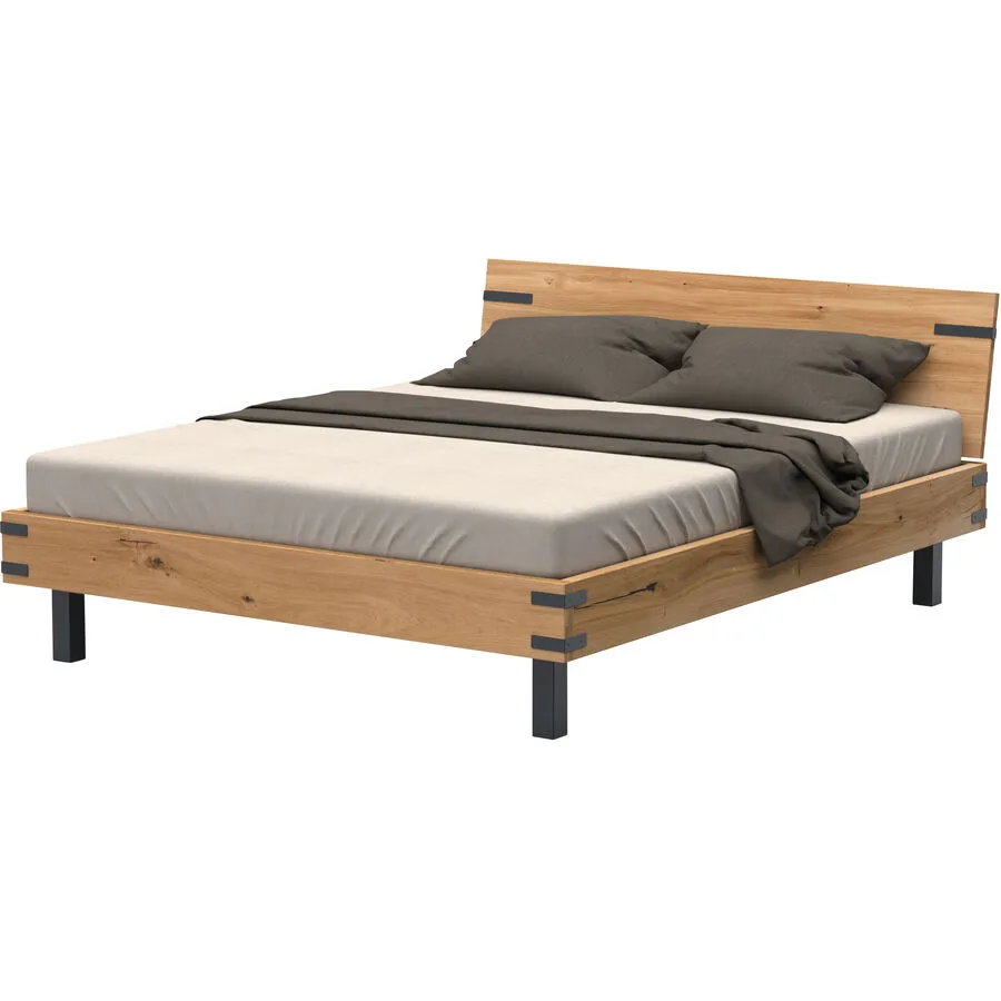 Bett Allan Wildeiche Wildeiche 140 x 200 cm