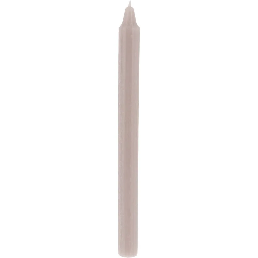 Balthasar Kerze Rustico taupe H27.5 cm D2.2 cm, Brenndauer 10h - Material: Wachs