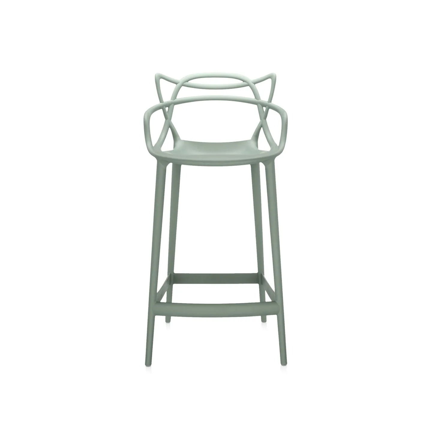 Kartell - Masters Stool 5869 - Sage 65 cm - Barstolar - Philippe Starck - Grön - Plast