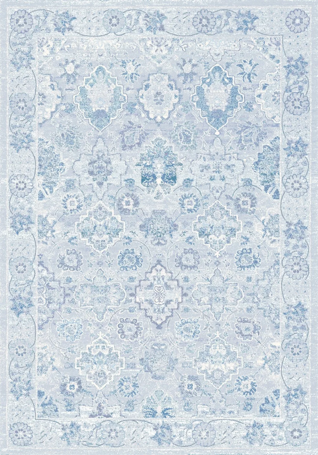 Wilton-teppe - Magnolia (blå) (Størrelse: 130 x 190 cm)