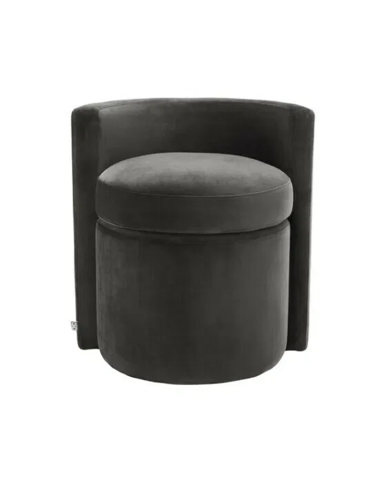 Arcadia Armchair Velvet Roche Dark Grey