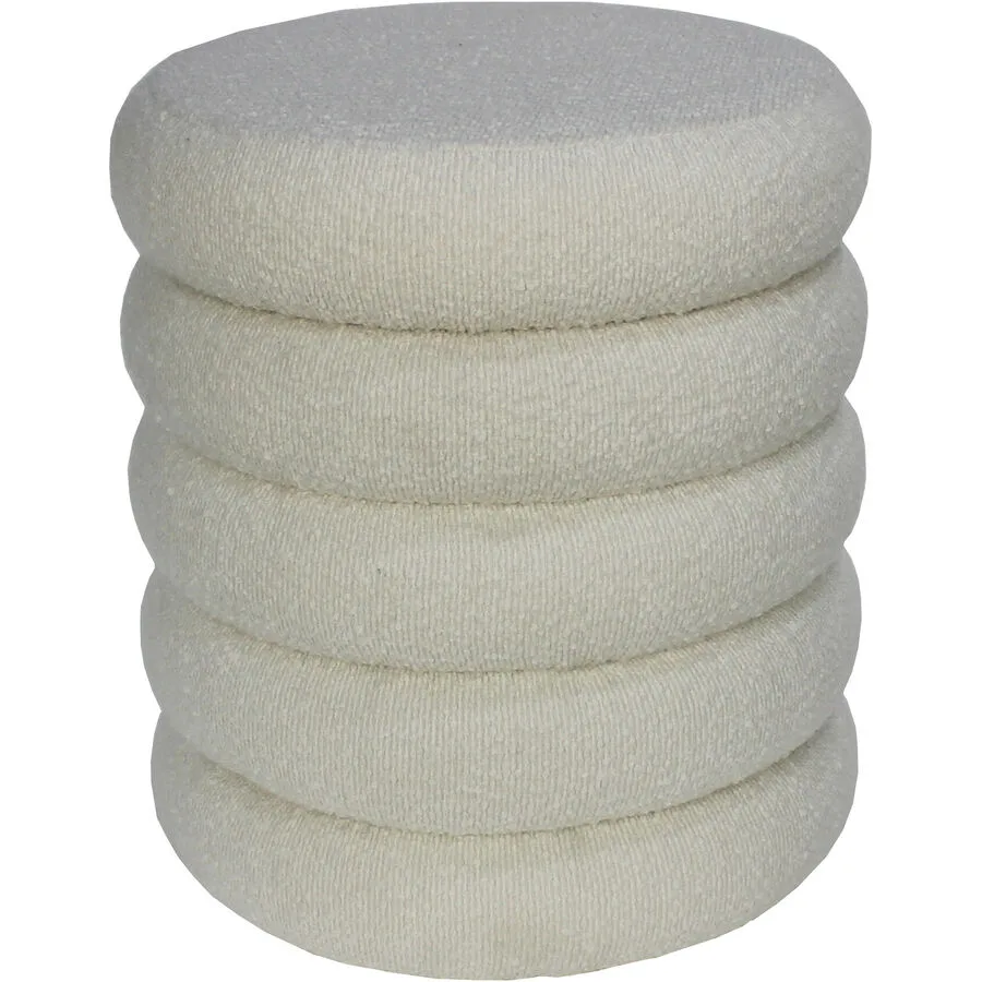 Hocker June Beige Polyester 36.5 cm 36.5 cm