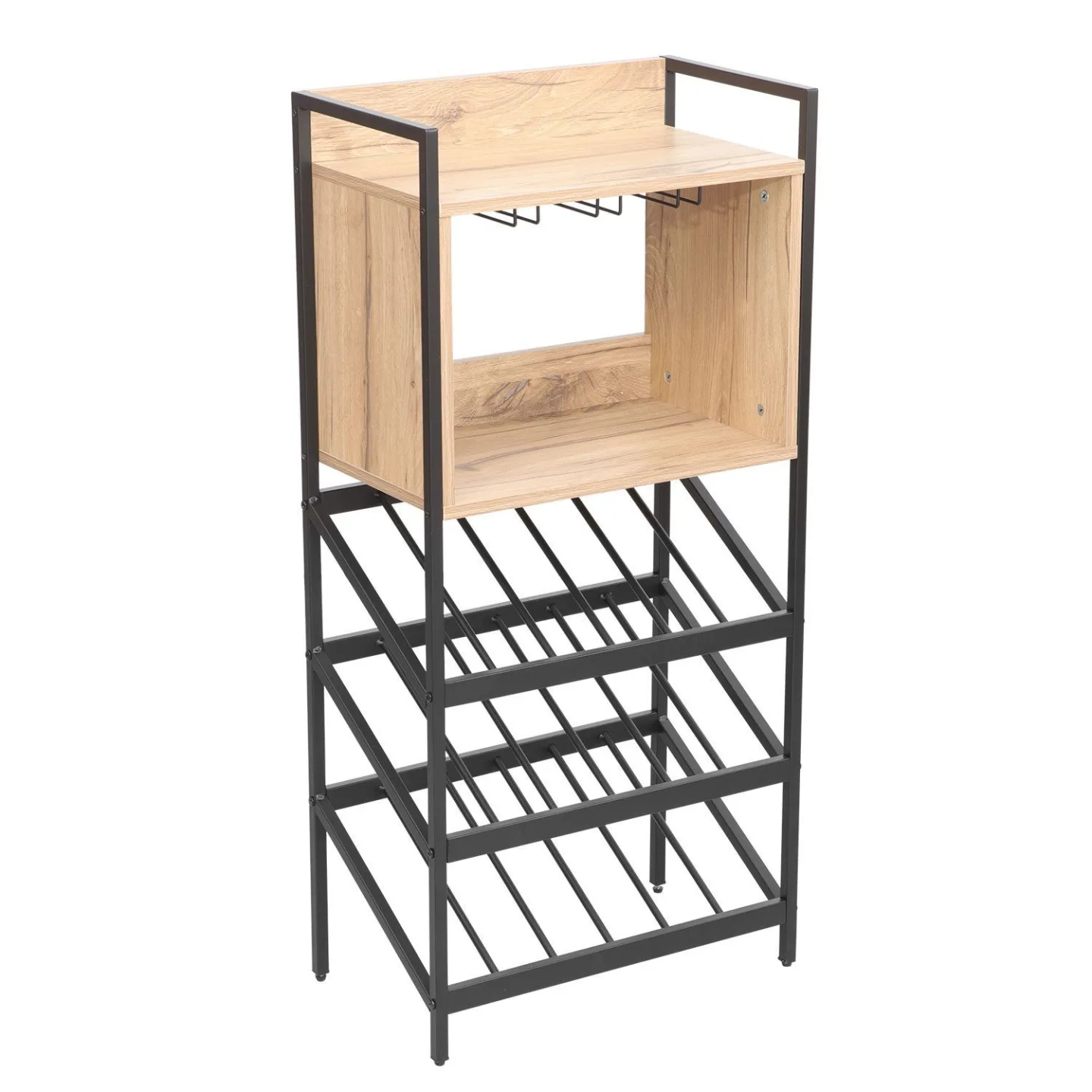 Vinställ Bjeldor Rustic melamin 51x30x108 cm - rustik