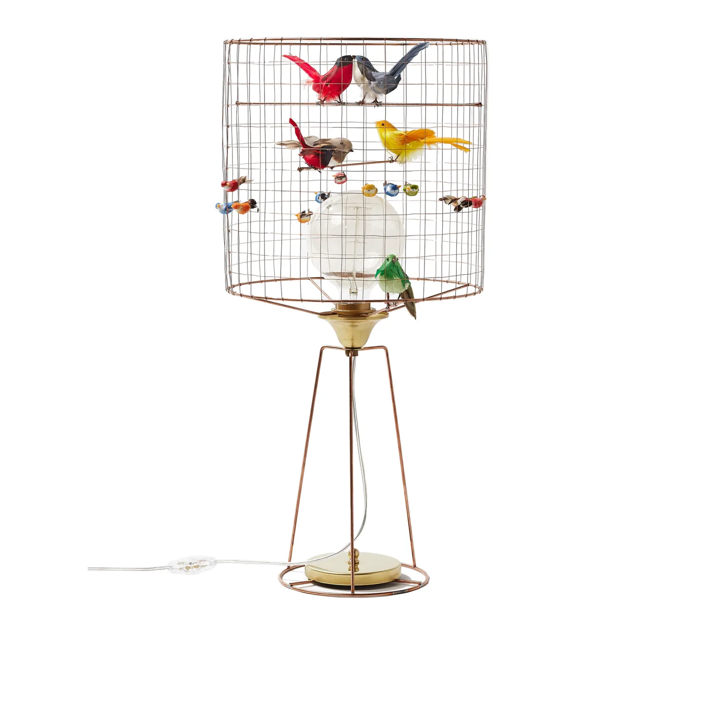 Challieres - Lampe Voliere Haute, Excl. Max 40W E27 - Bordslampor - Mathieu Challieres - Koppar