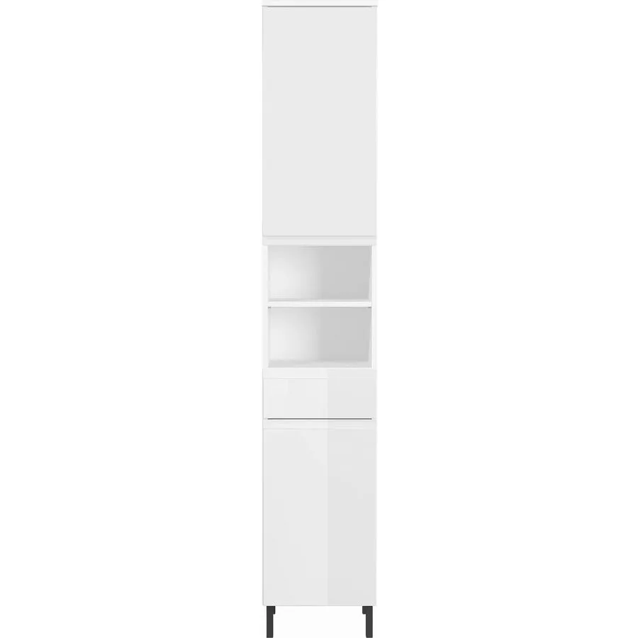 Badezimmerschrank Seanna Weiss MDF 34 cm 34 cm 190 cm