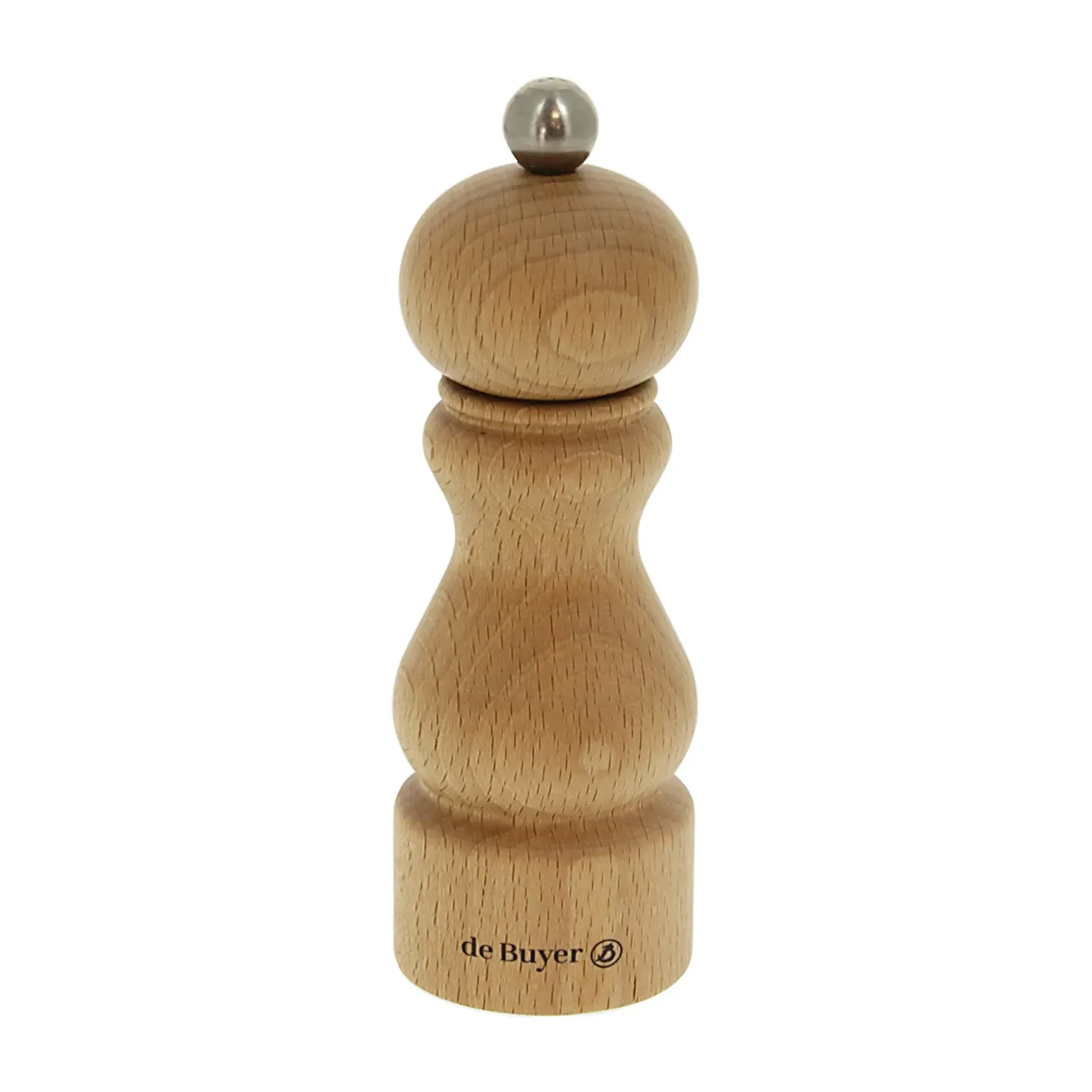 De Buyer Rumba Salz- und Pfeffermühle Keramik 14cm Buchenholz-hell