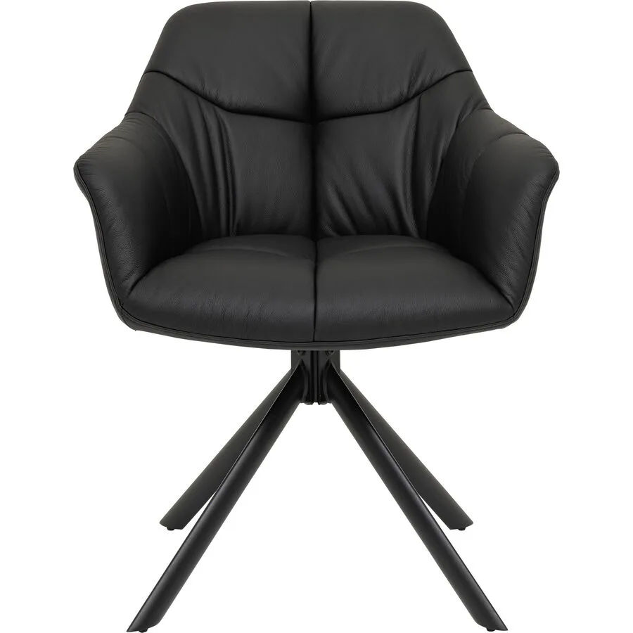 Stuhl Camedo schwarz Leder