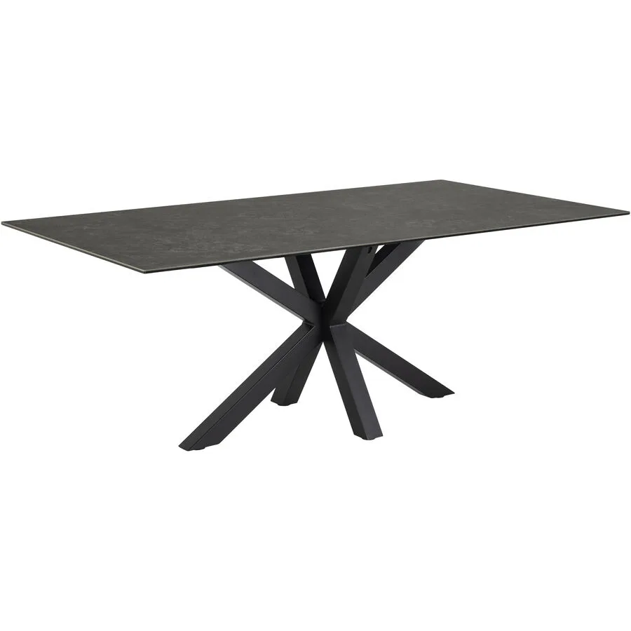 Esstisch Amiri schwarz Keramik, Stahl B 200 T 100 cm