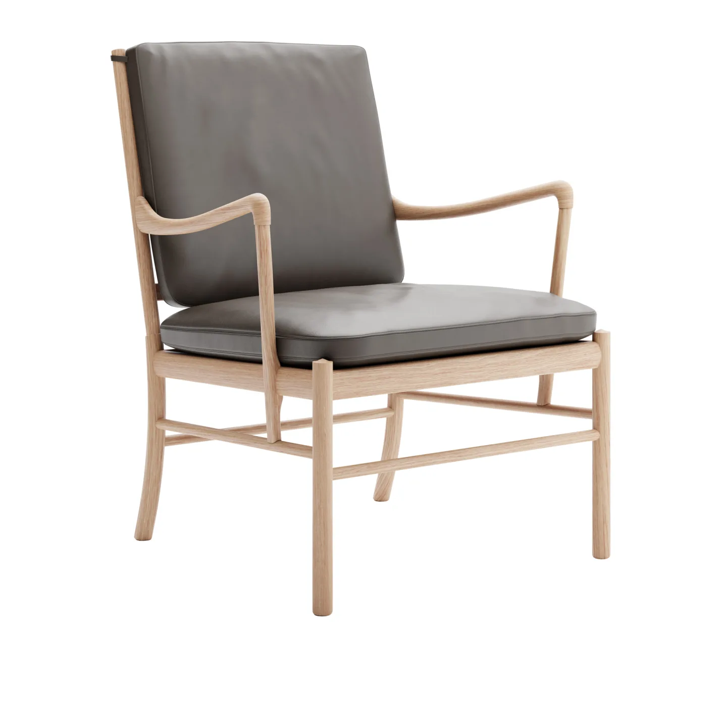 Carl Hansen - OW149 - Colonial Chair, Vitoljad Ek, Lädergrupp B Thor - 306 - Fåtöljer - Ole Wanscher
