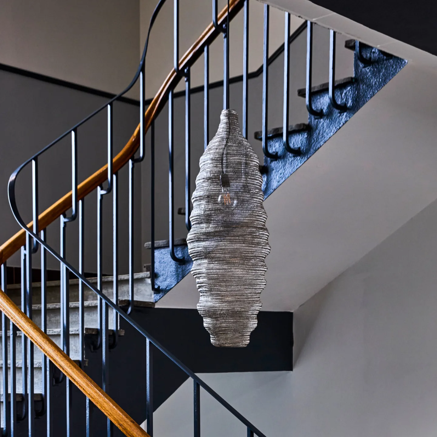 Mesh Pendelleuchte silber Eisen Ø 30 cm - House Doctor - Wohnzimmer - Design - Metall - Einflammig