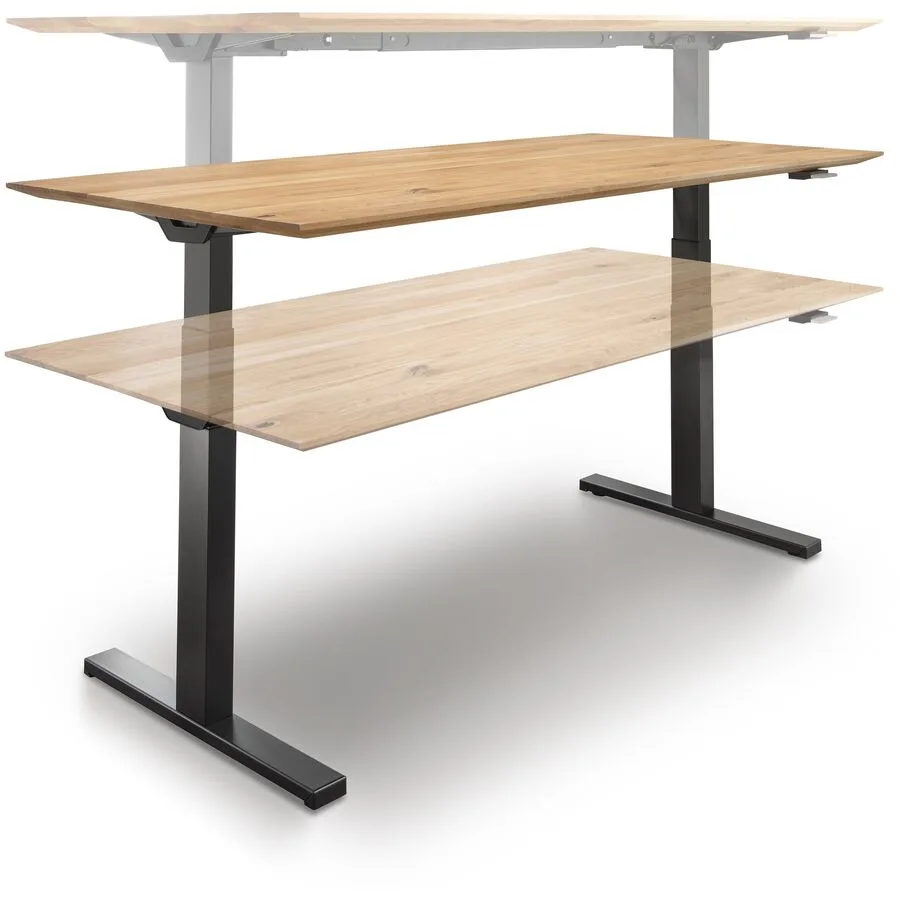 Schreibtisch Floru natur Wildeiche Höhenverstellbar B 160 T 70 cm