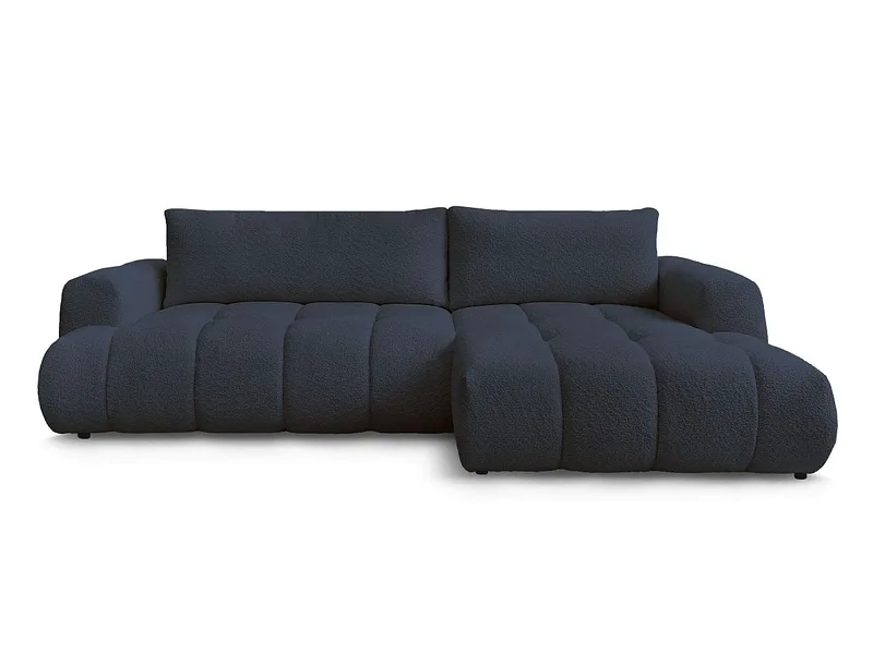 Ecksofa BOBOCHIC FUJI Boucle-Stoff dunkelblau