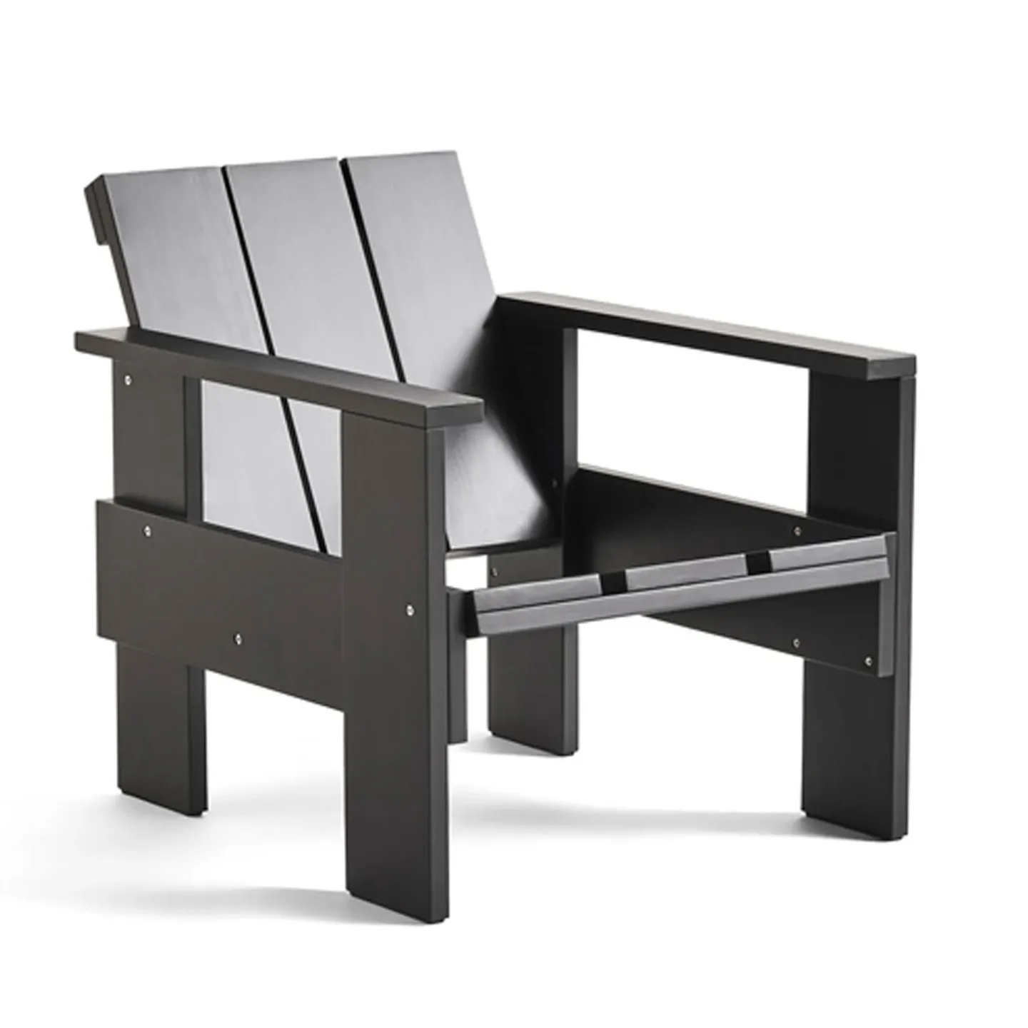 HAY Crate loungestol lackad furu Black
