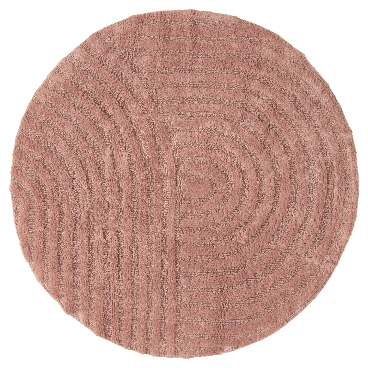 Rund baderomsmatte - Embla (rosa) (Størrelse: Ø 65 cm)